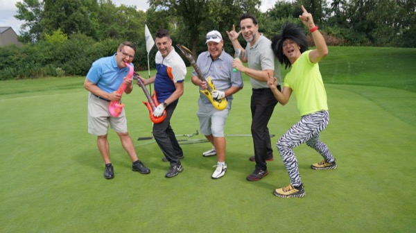 Pat Larose Golf Tournament participants on the course.